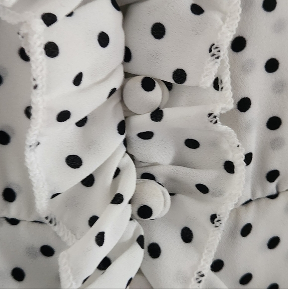 *EUC* VTG Free People Womens Polka Dot Blouse. Sz S.P - Picture 10 of 14